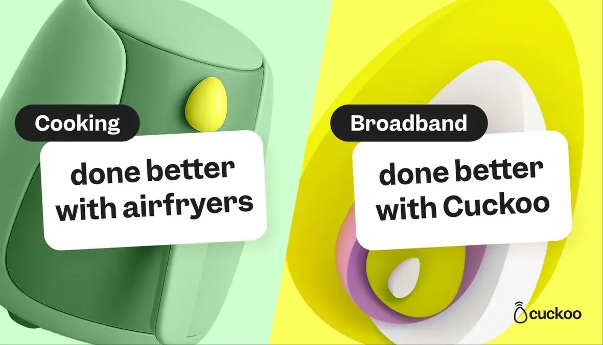 Cuckoo &lsquo;Broadband, done better&rsquo; spoof OOH — Cooking